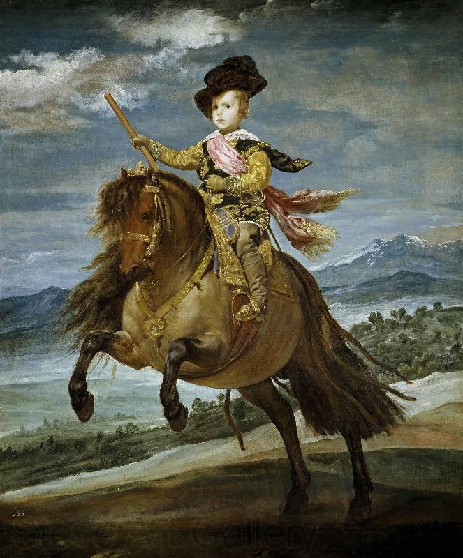 Diego Velazquez Equestrian Portrait of Prince Balthasar Charles France oil painting art